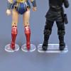 FIGURESLAB 56PCS Action Figure Stand Bases, Assembly Display Holder Accessories, Fit for Most 6inch Figures, Transparent/ Mix Square & Round Shape view 1