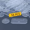 FIGURESLAB 56PCS Action Figure Stand Bases, Assembly Display Holder Accessories, Fit for Most 6inch Figures, Transparent/ Mix Square & Round Shape view 2