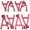 Upgrade Compatible with Traxxas 1/16 E-REVO Mini Slash Rc Car Body Post Mount & Skid Plate & Axle Carriers Knuckle Arm & Suspension Rocker Arms & Steering Full Set Aluminum Alloy Parts(Red) view 3