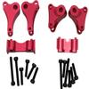 Upgrade Compatible with Traxxas 1/16 E-REVO Mini Slash Rc Car Body Post Mount & Skid Plate & Axle Carriers Knuckle Arm & Suspension Rocker Arms & Steering Full Set Aluminum Alloy Parts(Red) view 4