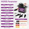 Miuzei MG90S 9G Micro Servo Motor Metal Geared Motor Kit for RC Car Robot Helicopter, Mini Servos for Arduino Project (10) view 4