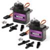 Miuzei MG90S 9G Micro Servo Motor Metal Geared Motor Kit for RC Car Robot Helicopter, Mini Servos for Arduino Project (2) view 1