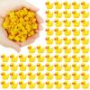 100 Pcs Mini Resin Ducks Bulk Tiny Ducks Set for Potted Miniature Decoration Garden Dollhouse Cake Decoration DIY Slime Kit Craft Charms Party Toys view 1