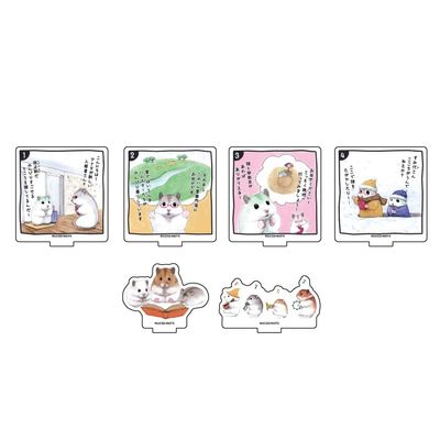 A3 Hamster no Sato 01 Official Illustration Acrylic Petite Stand, Box of 6