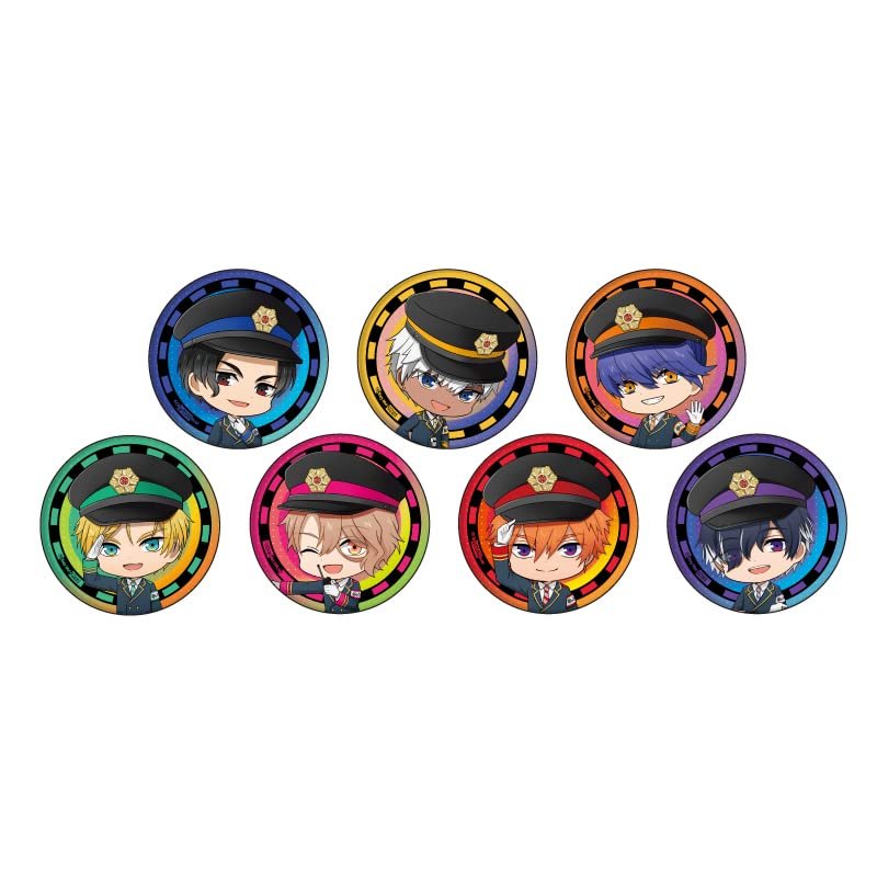 Obey Me! 05 Station Staff Ver. [Mini Character Illustration] Can Badge Set of 7 Box