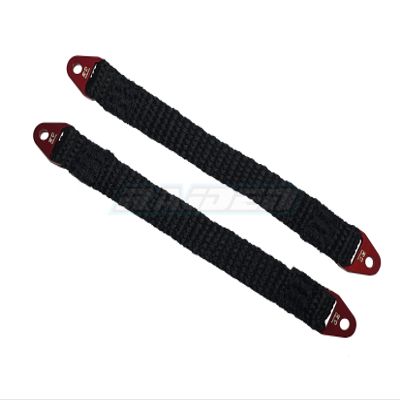 110mm Suspension Damper Travel Limit Straps for Traxxas EREVO 2.0 E-REVO REVO 3.3 Summit Slayer for Axial AX10 SCX10 EXO Wraith Yeti RC Crawler - RED 2pcs