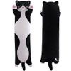 MIAOHAHA Long Plush Cat Toy Pillow Stuffed Animal Cat Kids Plush Toy Pillow for Kids and Girls Toy Doll(Black&White,70cm/27.6in) view 1