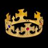 Toyvian 2 Pcs Gold Plastic King Crown, Royal Jeweled Crowns Prince Costume Accessory Halloween Prop view 4