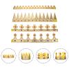 4Pcs Gold King Crown for Kids, Royal Jeweled Costume Crowns, Adjustable Birthday Party Hat, Halloween Cosplay Prop for Kings & Queens view 4