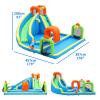 SunSports Inflatable Water Slide,Water Bounce House with Slide,Bouncy Castle for Kids Outdoor,Inflatable Water Park for Kids Backyard with Tunnel view 2