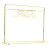 STOBOK Miniature Doll Garment Rack Set Mini Doll Dress Clothing Display Rack with 10Pcs Mini Dollhouse Clothes Hangers for Dollhouse Furniture Accessories Supplies, Golden view 1