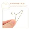 STOBOK Miniature Doll Garment Rack Set Mini Doll Dress Clothing Display Rack with 10Pcs Mini Dollhouse Clothes Hangers for Dollhouse Furniture Accessories Supplies, Golden view 3