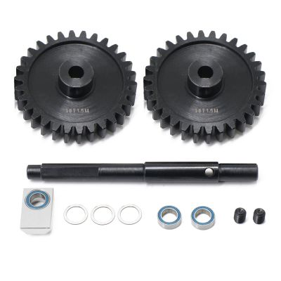 Steel Gears for Traxxas 1/5 X-MAXX XRT 1.5M Crawler Car 30T+30T Large Transmission Gear Part (1set,30T+30T)