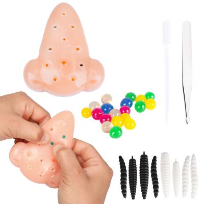 Funny Pimple Popping Stress Relief Toy Set Squeeze Out Blackheads in Nose to Relieve Stress Novelty Toys Gifts