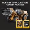 Qcar 1/50 Wheeled Loader Heavy Duty Construction Metal Bulldozer, Loder Vehicle Toys for Kids, Outdoor Sandbox Car Toys, Birthday Gift Toddler Boy Kid view 3