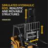 Qcar Fork Lift Warehouse Truck Vehicle Toy Forklift Construction Toys for Kids (1:50 Scale Heavy Metal Forklift) view 2