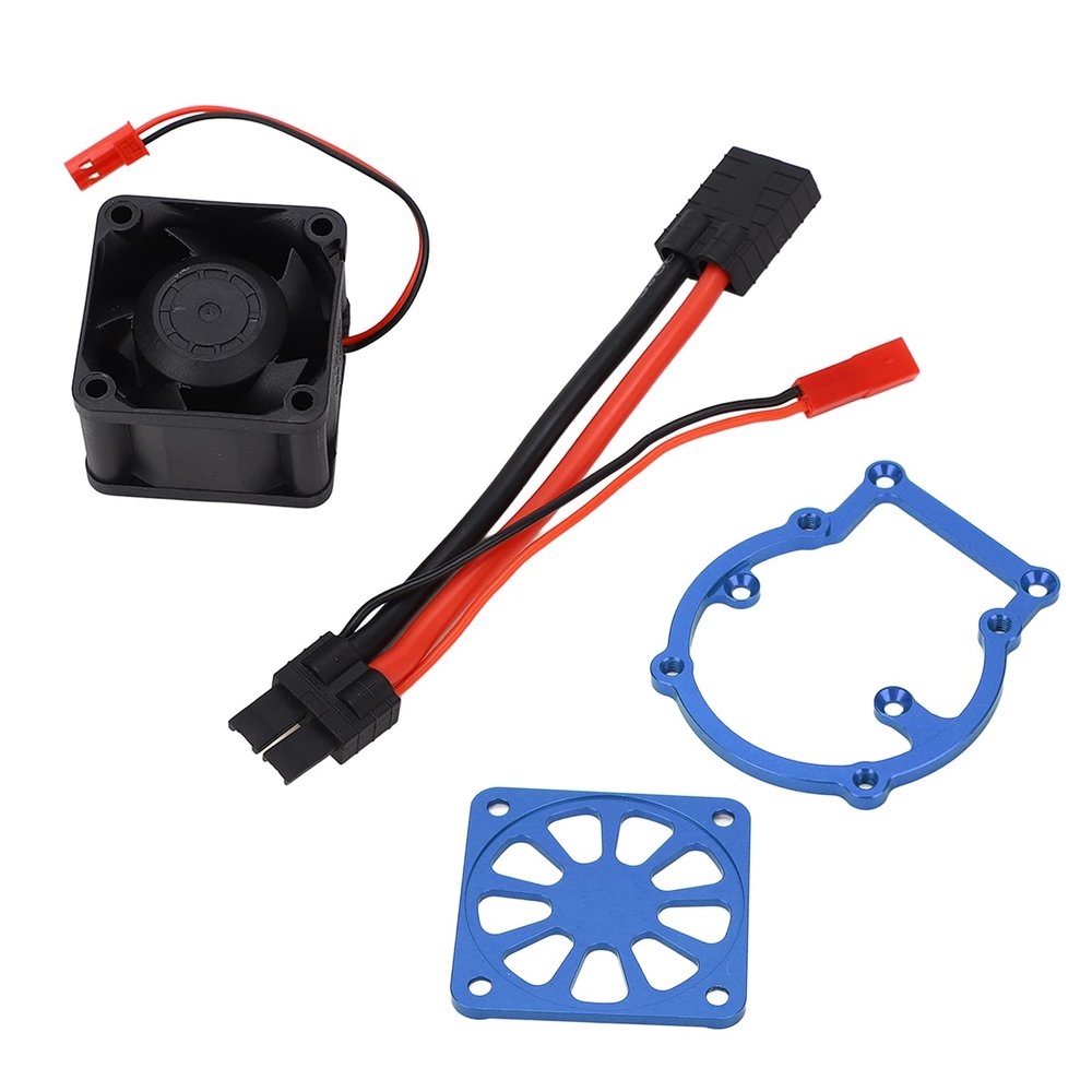 RC Cooling Fan, Aluminium Alloy 21000 RPM RC Motor Fan Heatsink for 1/8 4WD Sledge 812V (Blue)