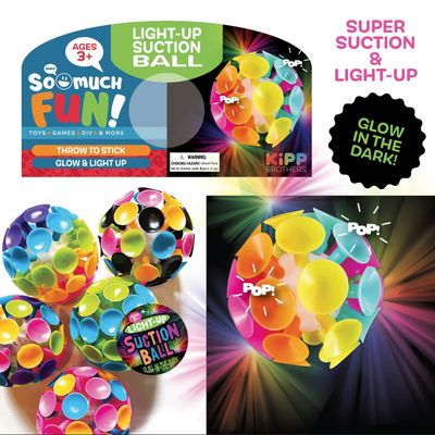 HAHA! Soomuch Fun! Suction Ball Fidget Fun Toy - Impulse Retail Ready Display of 18 Each