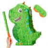 Dinosaur Pinata with Plastic Bat and Paper Blindfold15.5H X 10.5W X 3D), Cinco De Mayo Party, Dinosaur Animal Theme Parties Decorations, Indoor or Outdoor fiesta view 1