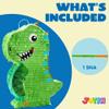 Dinosaur Pinata with Plastic Bat and Paper Blindfold15.5H X 10.5W X 3D), Cinco De Mayo Party, Dinosaur Animal Theme Parties Decorations, Indoor or Outdoor fiesta view 3