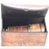 Antique Telescope London Brass Maritime | Ship Telescope Brass Spyglass Leather Carving Bounded with Hardwood Leather Box view 4