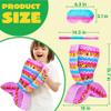Mermaid Tail Pinata with Plastic Bat and Paper Blindfold for Fun Fiesta Taco Party Supplies, Photo Props, Mexican Theme Decoration, Carnivals Festivals, Girl Kids Birthday Parties 13W x 15.7H view 2