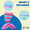 Mermaid Tail Pinata with Plastic Bat and Paper Blindfold for Fun Fiesta Taco Party Supplies, Photo Props, Mexican Theme Decoration, Carnivals Festivals, Girl Kids Birthday Parties 13W x 15.7H view 3