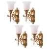 Yardwe 4pcs Dollhouse Led Wall Lights, 1:87 Scale Miniature Wall Lamps DIY Moss Micro Landscape Decor, Sand Table Model Accessories for Scene Decoration view 1