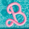 Barbie The Movie & FUNBOY Iconic B Inflatable Pool Float view 4