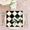 40pcs Black & White Checkered Race Car Birthday Party Supplies - Disposable Checkered Flag Napkins for Nascar Racing Themed Party Decorations & Favors view 2