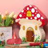 Mushroom Piata with Stick and Blindfold Fairy Piata 3D Mushroom Shaped Piata for Kids Birthday Party Mushroom Hanging Decoration Piata for Forest Jungle Woodland Baby Shower Party Supplies view 4