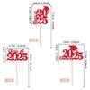 30 PCS 2025 Graduation Cap Cupcake Toppers Class of 2025 Cupcake Picks University Graduation Cake Decorations for 2025 Graduation Theme Party Supplies Red view 2