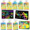 ZMLM Valentines Day Gifts Kids Classroom: 16 Pack Scratch Rainbow Art Notebook Paper, Birthday Party Favors For Kids 4-8, Bulk Goodie Bags Stuffers, Student Prizes From Teacher, Kindergarten Toy view 1