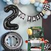 2 Balloons - Racing Car - 40 Inch - Black - 2 Balloon Number - Race Track - Birthday Decor view 3
