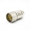 Keisnoaja M23 6Pin Male Connector Cable, Straight Solder Type Plug for Power Signal Transmission, Shielded for Industrial Machinery, Electronic Assemblers view 1
