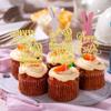 24 Pack Happy Easter Cupcake Toppers Glitter Rabbit Bunny Cupcake Picks Bunny for Happy Easter Spring Themed Baby Shower Kids Birthday Cupcake Decorations Party Supplies Gold view 4