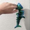 3D Printed Shark - Customizable, Made to Order Articulated Fidget Toy (L, White) view 3