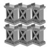 SAFIGLE 6pcs Train Bridge Pier Track Railway AccessoriesElevation Support Blocks for Toy Sets Compatible with Major Wooden Train Brands Ideal for Creative Play view 1