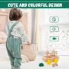 Adena Montessori Wooden Pull Long Trailer Toys - Wooden Pull Car Interactive Animal Towing Toy for Kids 1-3 Years Old Cognitive Development view 3
