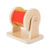 Adena Montessori Spinning Drum Baby Toys,Montessori Toys for Babies 6-12 Months Toddlers,Wooden Spinning Rainbow with Multiple Materials Baby Christmas Toys for Boy and Girls Gift(Medium-size Texture) view 1
