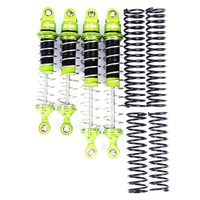 RCAWD Alloy Front Rear Shocks Oil Filled for Losi 1/10 Baja Rey 4WD Hammer Rey U4 Rock Racer Green
