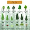 40 PCS Woodland Animals Figures Model Trees 5 Pcs Animal and 35 Pcs Mixed Plastic Trees Forest for Woodland Cake Toppers Decorations Birthday view 3