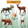40 PCS Woodland Animals Figures Model Trees 5 Pcs Animal and 35 Pcs Mixed Plastic Trees Forest for Woodland Cake Toppers Decorations Birthday view 4