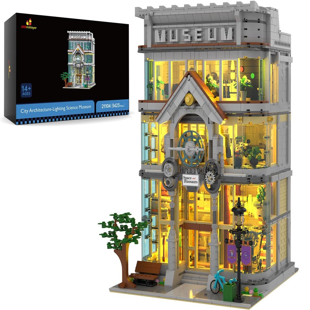 JMBricklayer Building Blocks for Adults Science Museum, House Model Display and Collection Office Room Decor, City Technology Construction Sets Ideas Gifts, Educational Toys for Adult 21104
