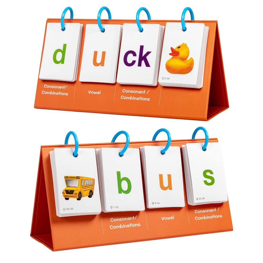Alened Sight Words Flash Cards for Kindergarten, Phonics Flash Cards, CVC Word Games Pocket Chart, Classroom Learning Activities, Phonics Games for Reading, Speech Therapy Materials for Kids