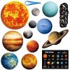 Crtiin 70 Pcs Giant Magnetic Solar System Planet Magnetic for Fridge Planets Whiteboard Display Magnets for Kids Solar System Toys Reusable Educational Learning Toys Kit for Kid Toddler Classroom Home view 1