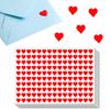 3000 Pieces, 1/2 inch - Small Red Heart Shaped Stickers Labels view 1