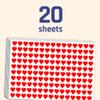 3000 Pieces, 1/2 inch - Small Red Heart Shaped Stickers Labels view 2