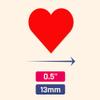 3000 Pieces, 1/2 inch - Small Red Heart Shaped Stickers Labels view 4