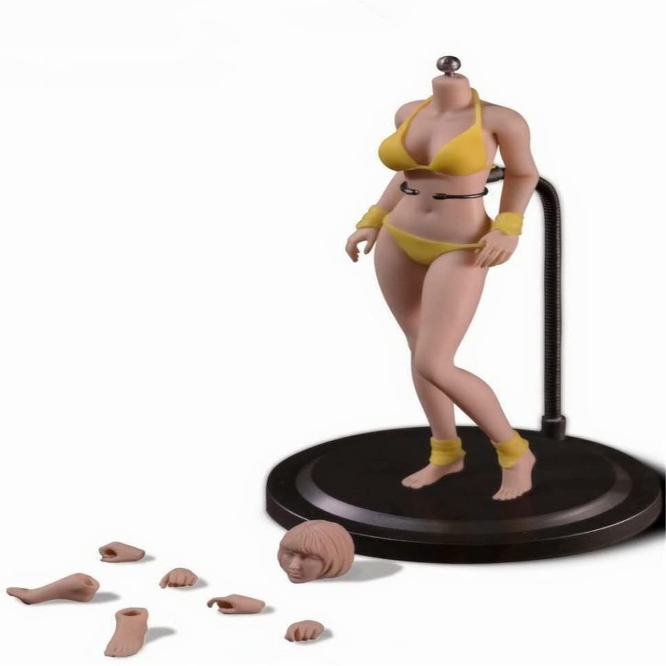 1/12 Scale Action Figure ,TBLeague T01 T02 T03 T04 T05 Female Super Seamless Flexible Body 6 inches Realistic Full Silicone Body with Stainless Steel Skeleton Collectable Doll (PHMB2019-T03A)